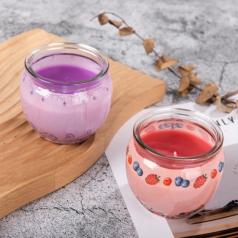 Wholesale Aromatherapy Gift Glass Jar Scented Candle Smokeless Soy Wax Candles for Home Decorative