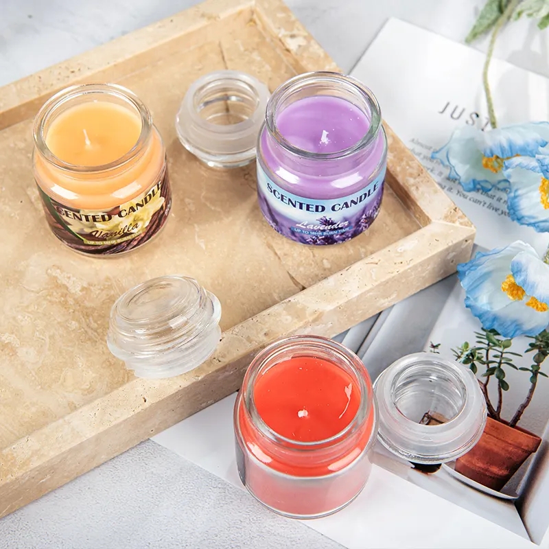 Wholesale Paraffin Wax Soy Wax Scented Glass Jar Candles Scented Jar Glass Candle